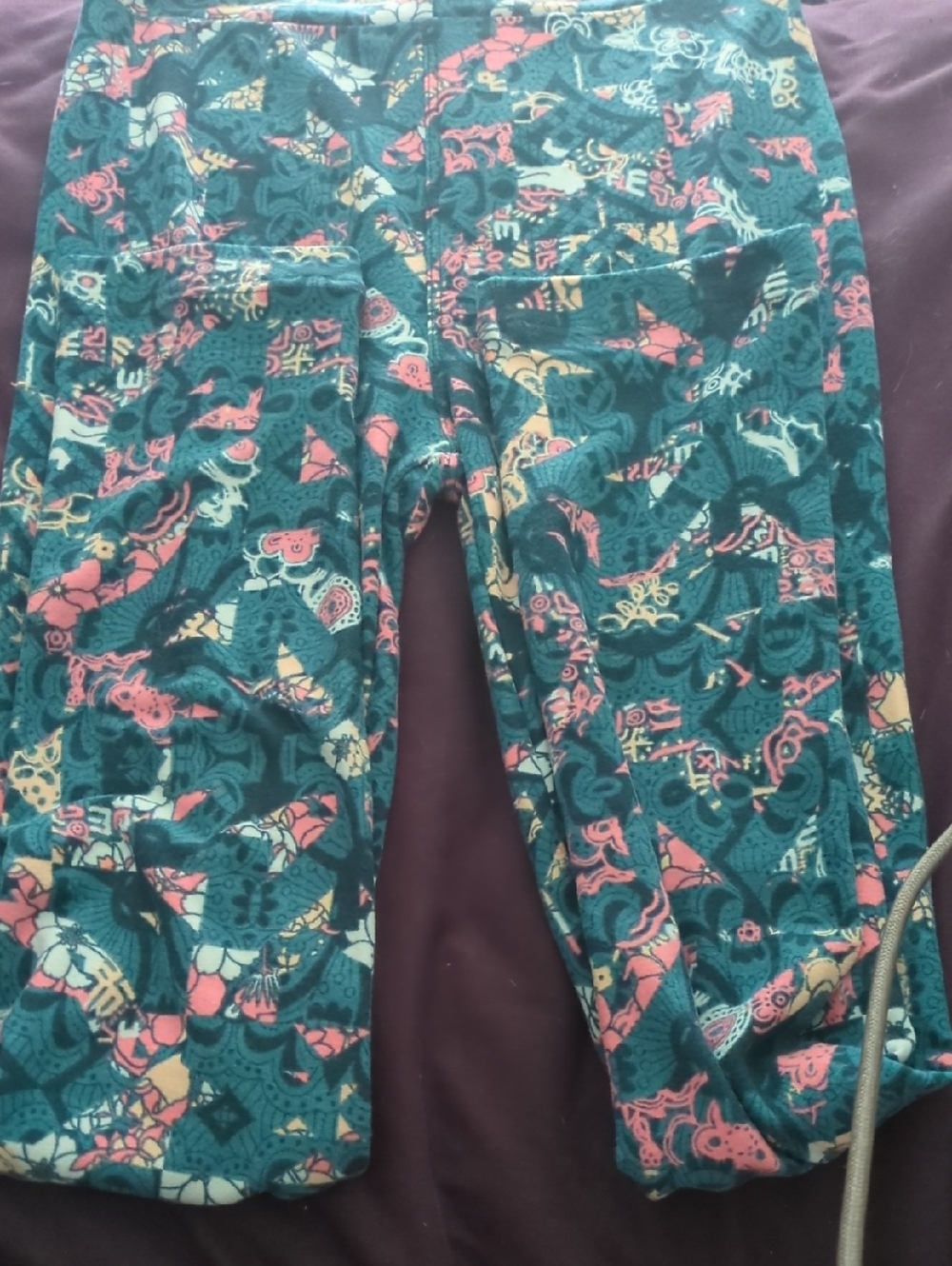 LuLaRoe Leggings with Pink  Accents